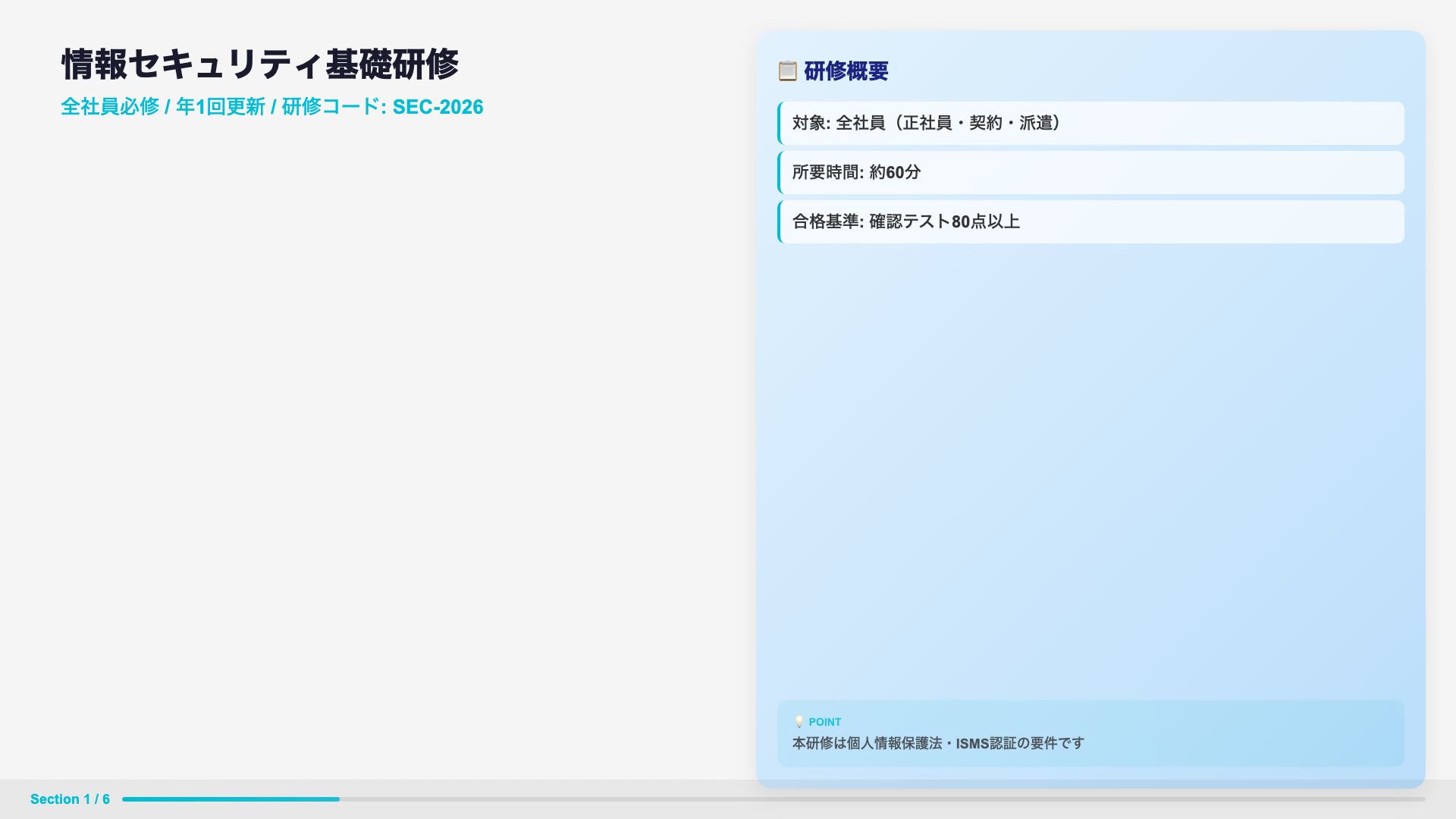 セキュリティ研修